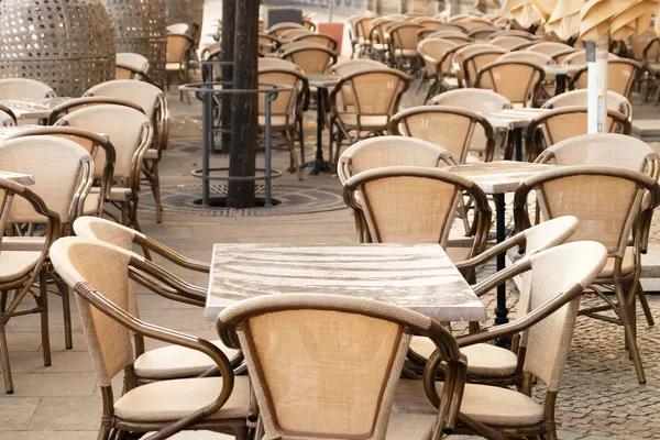 Outdoor Café Oude Stad — Stockfoto