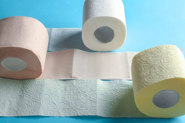 Rolls Soft Toilet Paper Table — Stock Photo, Image