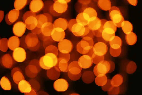 Luci Natale Incandescenti Sfondo Scuro Vista Offuscata — Foto Stock