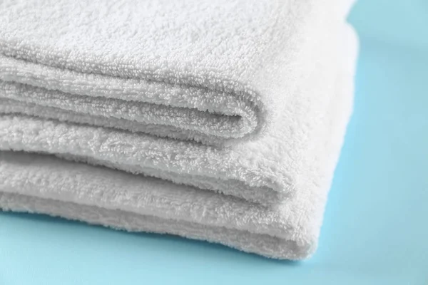Miękkie Ręczniki Kolor Tła Zbliżenie — Zdjęcie stockowe