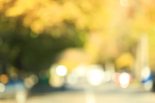 Blurred View Road Autumn Day — Stock Photo, Image