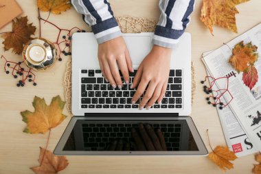 Masada dizüstü bilgisayar kullanan kadın