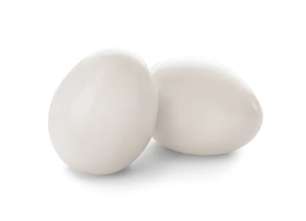 Tasty Boiled Eggs White Background — Stock Photo, Image