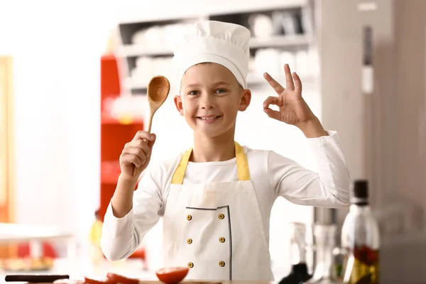 Cute Little Chef Kitchen — Stock Photo, Image