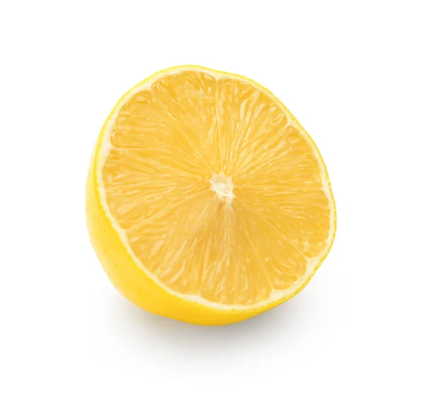 Вирізати Соковитий Лимон Білому Тлі — стокове фото