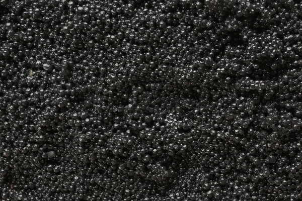 Köstlicher Schwarzer Kaviar Nahaufnahme — Stockfoto