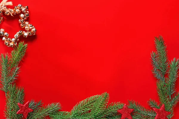 Christmas Decorations Color Background — Stock Photo, Image