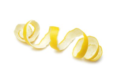 beyaz zemin üzerine limon kabuğu