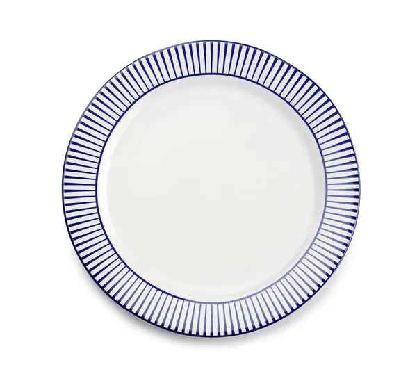 Clean Empty Plate White Background — Stock Photo, Image