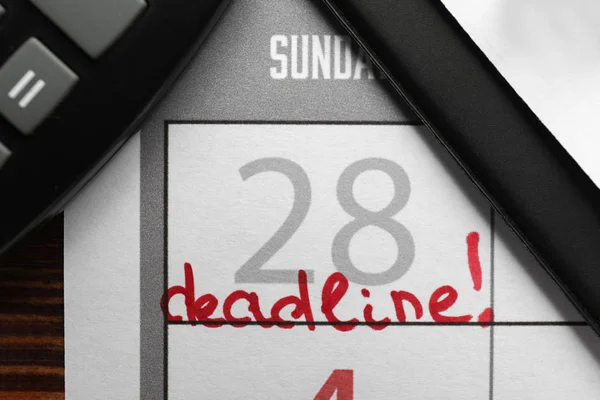 Calendar Date Reminder Deadline Concept — Stock Photo, Image