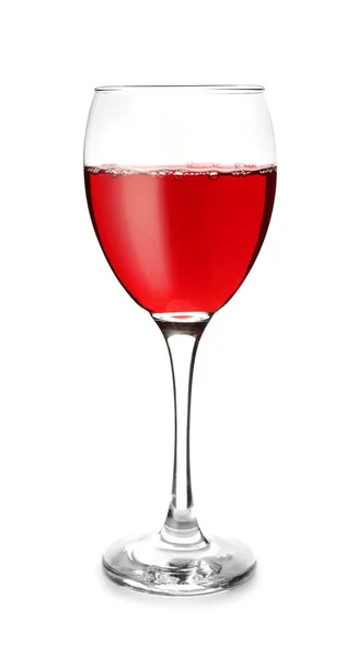 Glass Red Wine White Background — Stock Photo, Image