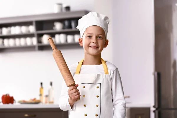 Roztomilý Malý Kuchař Kuchyni — Stock fotografie