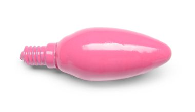 Beyaz zemin üzerine boyalı ampul