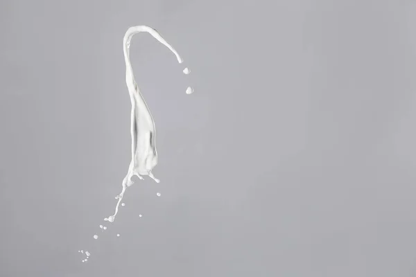 Splash Milk Grey Background — Stock Photo, Image