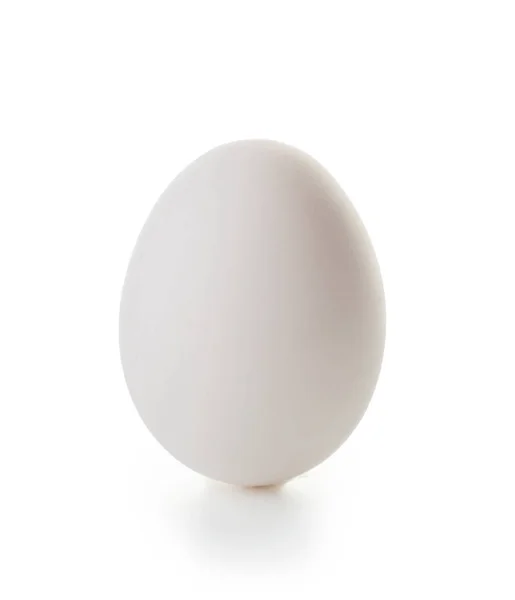 Сырое Куриное Яйцо Белом Фоне — стоковое фото