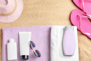 Kum plaj öğeleri kümesi