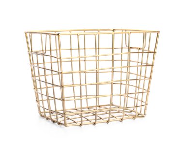 Beyaz zemin üzerine altın sepeti