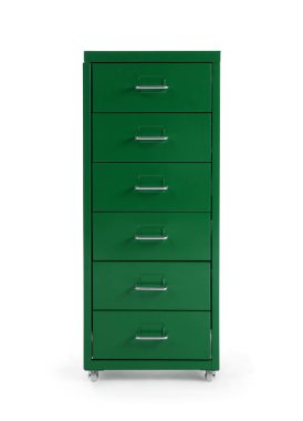 Çekmeceli beyaz arka plan üzerinde