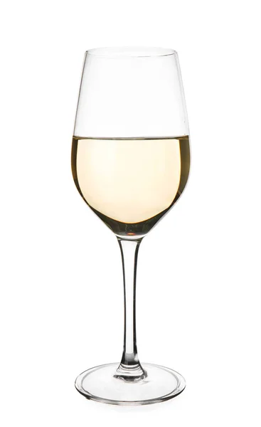 Verre Vin Savoureux Sur Fond Blanc — Photo