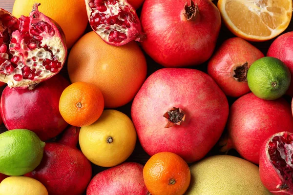 Different Ripe Fruits Background — Stock Photo, Image