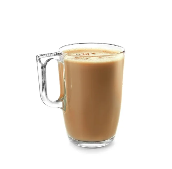 Kaffeetrinken Auf Weißem Hintergrund — Stockfoto