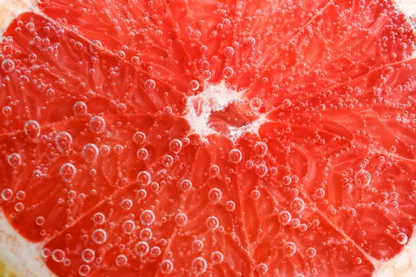 Vista Cerca Mitad Del Pomelo Agua — Foto de Stock