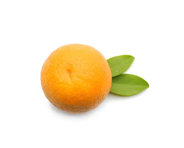 Savoureux Orange Mûr Sur Fond Blanc — Photo