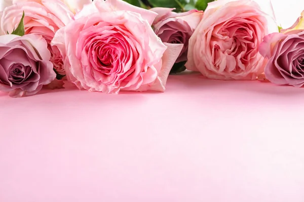 Gyönyörű Csokor Rózsa Színű Háttér — Stock Fotó