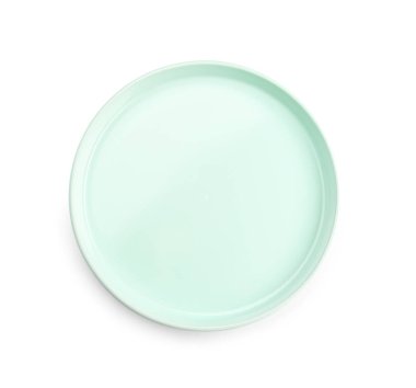 Beyaz arkaplandaki boş plakayı temizle