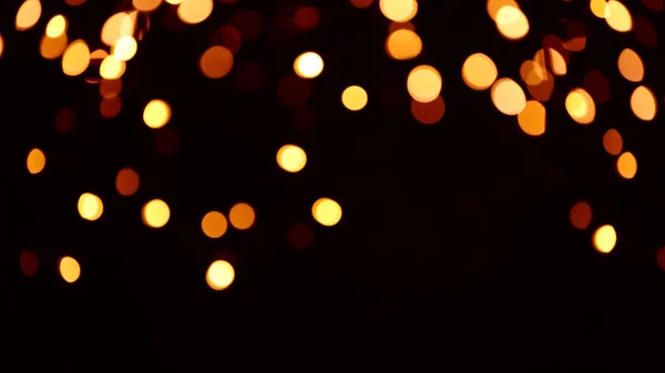 Verschwommene Sicht Auf Schöne Lichter Auf Dunklem Hintergrund — Stockfoto