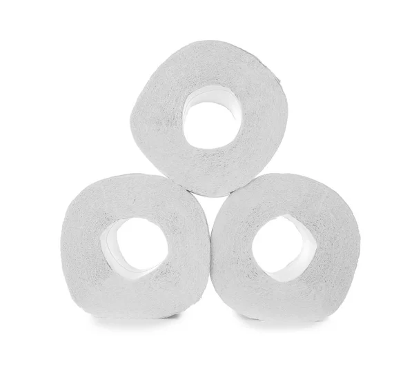 Rolls Toilet Paper White Background — Stock Photo, Image