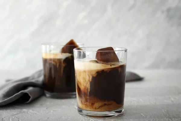 Glass Cold Coffee Light Table — Stock Photo, Image