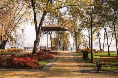 Sonbahar park görünümünü