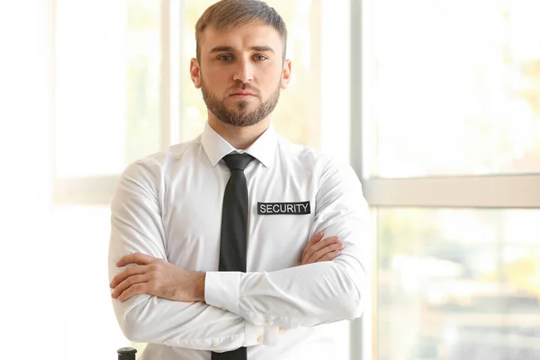 Male Security Guard Indoors — Stock Photo, Image