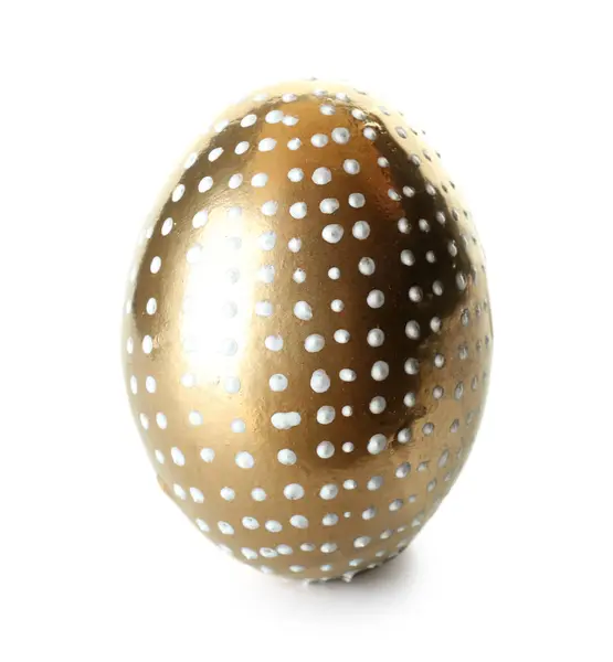 Hermoso Huevo Pascua Sobre Fondo Blanco —  Fotos de Stock