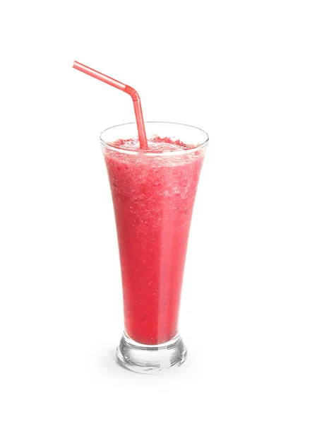 Leckerer Smoothie Auf Weißem Hintergrund — Stockfoto