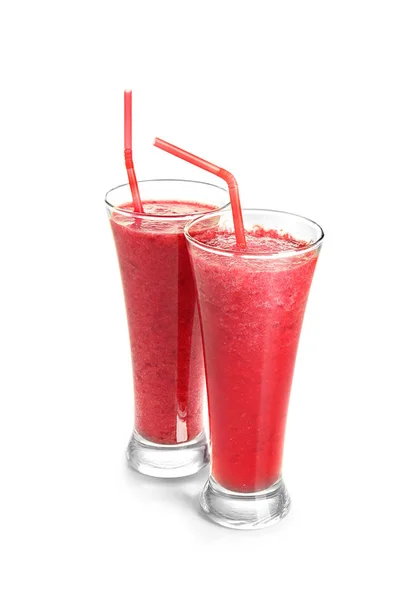 Νόστιμο Smoothie Λευκό Φόντο — Φωτογραφία Αρχείου