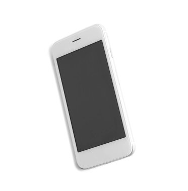 beyaz arkaplanda modern cep telefonu