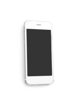 beyaz arkaplanda modern cep telefonu