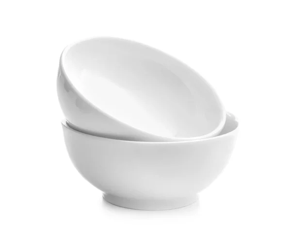 Ceramic Bowls White Background — Stock Photo, Image