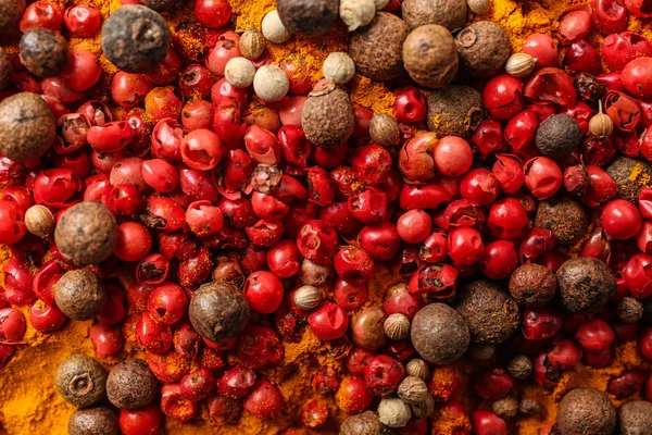 Different Aromatic Spices Closeup — Stock Photo, Image