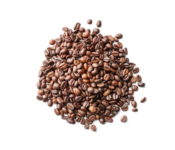 Roasted Coffee Beans White Background — Stock Photo, Image