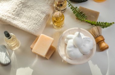 Tıraş aksesuarları banyo tablo