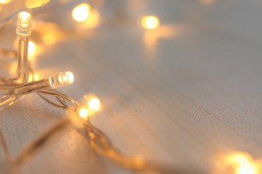 Tablo, closeup parlak Noel ışıkları