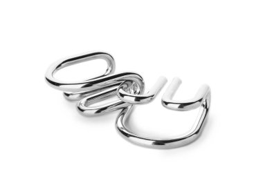 Beyaz arka plan üzerinde metal zeka oyunları