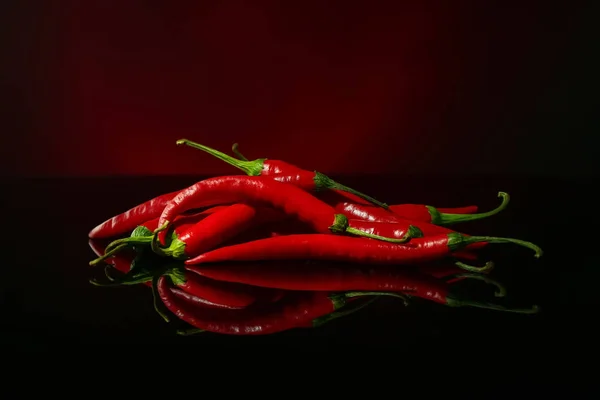 Red Hot Chili Peppers Dark Color Background — Stock Photo, Image