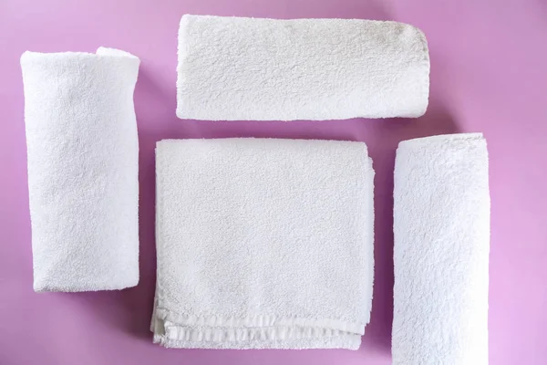 Soft Towels Color Background — Stock Photo, Image