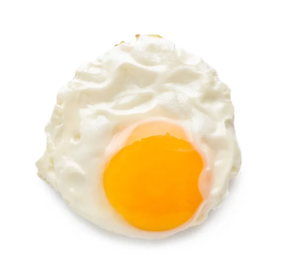 Смажене Яйце Білому Тлі — стокове фото