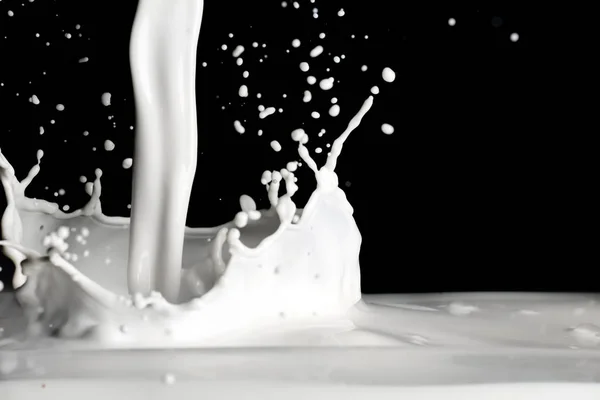 Mléka Šedém Pozadí — Stock fotografie