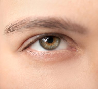 Güzel gözler, closeup genç kadın